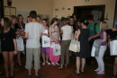 Na zdjęciu znajduje się grupa dzieci uczestnicząca w programie wymiany polsko-rosyjskiej