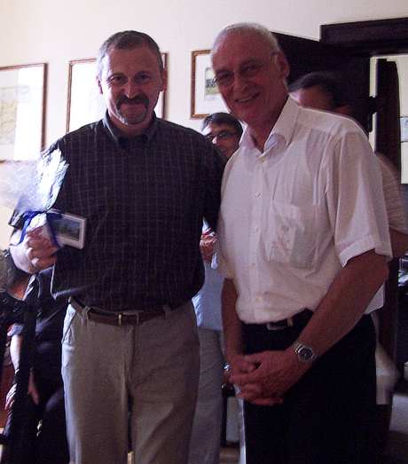 Starosta Wołowski Maciej Nejman oraz Starosta Powiatu Harburg Joachim Bordt